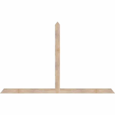 Ekena Millwork Portland Smooth Timber Gable Bracket, Douglas Fir, 84"W x 53"H x 1 1/2"D x 3 1/2"F, 15/12 Pitch GBW084X53X0204POR00SDF
